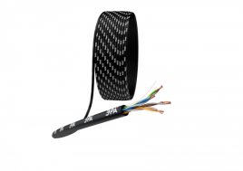 Кабель информационный U/UTP категория 5е 4x2x24AWG(0,47мм) 305м (медь) PE OUTDOOR SIMPLE solid черный ЭРА