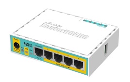 Маршрутизатор/ hEX PoE lite 5xEthernet with PoE output for four ports, USB, 650MHz CPU, 64MB RAM, RouterOS L4