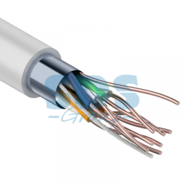Кабель информационный F/UTP категория 5е 4х2х24AWG(0,50мм) 25м CCA (омедненка) PVC solid серый PROCONNECT