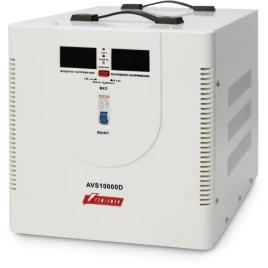Стабилизатор POWERMAN AVS 10000D, ступенчатый регулятор, цифровые индикаторы уровней напряжения, 10000ВА, 140-260В