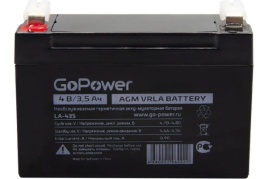 Аккумулятор свинцово-кислотный GoPower LA-435 4V 3.5Ah