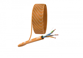 Кабель информационный U/UTP категория 5е 4x2x24AWG(0,50мм) 305м (медь) нг(А)-HF solid оранжевый ЭРА
