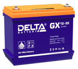 АКБ Delta GX 12-55 (12V, 55Ah)