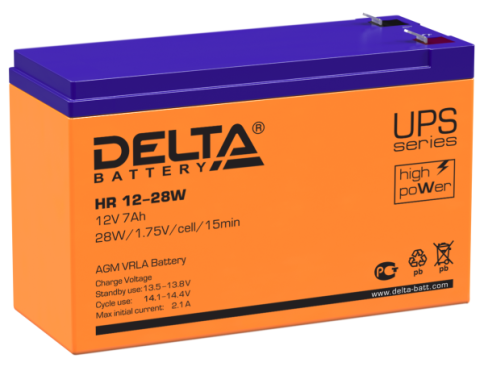 АКБ Delta HR 12-28 W (12V, 7Ah) фото 1