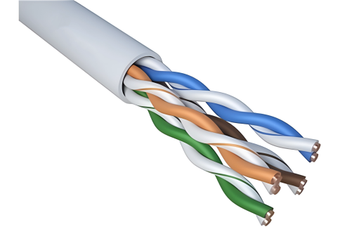 Кабель Caplex Cat5e 4 пары UTP LSZH, белый, коробка 305 м фото 1