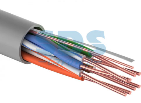 Кабель информационный U/UTP категория 5е 4х2х24AWG(0,48мм) 100м (медь) PVCsolid серый PROCONNECT фото 1