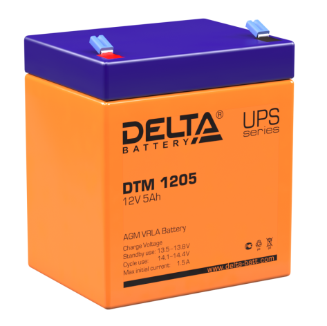 АКБ Delta DTM 1205 (12V, 5Ah) фото 1