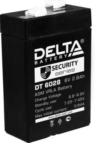 АКБ Delta DT 6028 (6V, 2,8Ah) фото 1