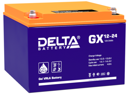 АКБ Delta GX 12-24 (12V, 24Ah) фото 1