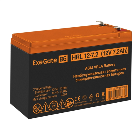 Батарея Exegate HRL 12-7.2 фото 1