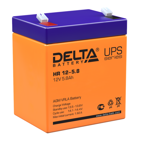 АКБ Delta HR 12-5.8 (12V, 5,4Ah) фото 1