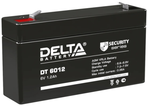 АКБ Delta DT 6012 (6V, 1,2Ah) фото 1