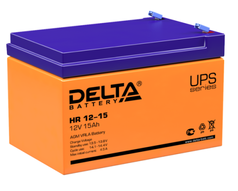 АКБ Delta HR 12-15 (12V, 15Ah) фото 1