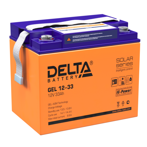 АКБ Delta GEL 12-33 (12V, 33Ah) фото 1