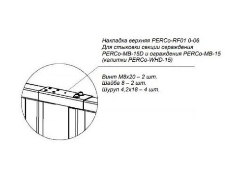 Накладка верхняя PERCo-RF01 0-06 фото 1