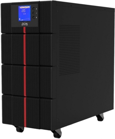 ИБП Powercom MAC-6000, двойного преобразования, 6KВА, 6KВт, LCD, Tower, 8 розеток IEC320 C13 с резервным питанием, 2 розетки C19, клеммная колодка, USB, RS-232, слот под SNMP карту, EPO, защита RJ45, ШхГхВ 257х590х570мм., вес 78кг./ UPS Powercom MAC-6000, фото 1