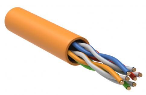 ITK Витая пара U/UTP 5E 4х2х24AWG LSZH оранжевый (305м) РФ/Т (кратно 1) фото 1
