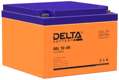 АКБ Delta GEL 12-26 (12V, 26Ah) фото 1