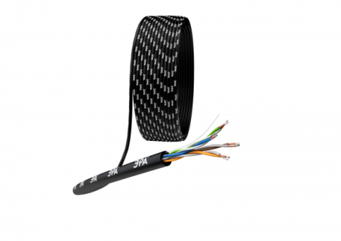 Кабель информационный U/UTP категория 5е 4x2x24AWG(0,50мм) 305м CCA (омедненка) PE OUTDOOR SIMPLE solid черный ЭРА фото 1