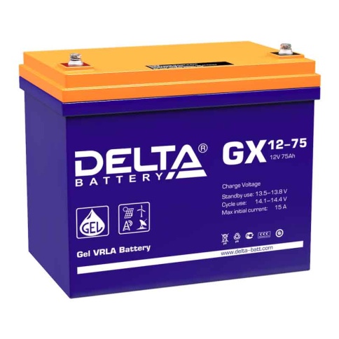 АКБ Delta GX 12-75 (12V, 75Ah) фото 1