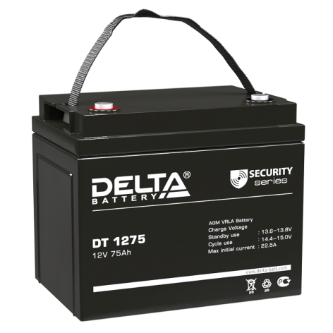 АКБ Delta DT 1275 (12V, 75Ah) фото 1