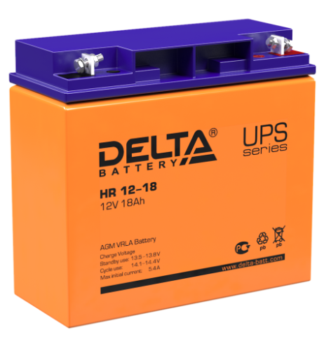 АКБ Delta HR 12-18 (12V, 18Ah) фото 1