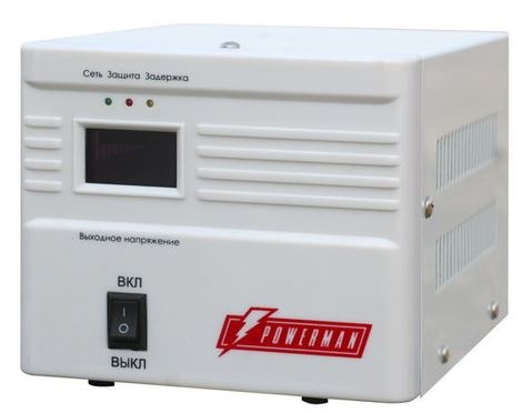 Стабилизатор POWERMAN AVS 500A, ступенчатый регулятор, 500ВА/250Вт фото 1