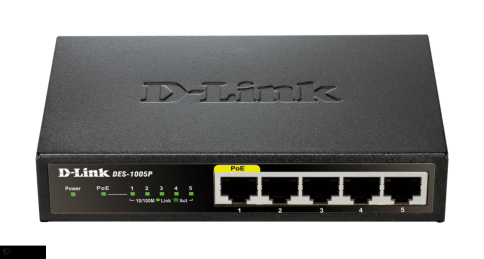 Коммутатор D-Link DL-DES-1005P/B1A фото 1
