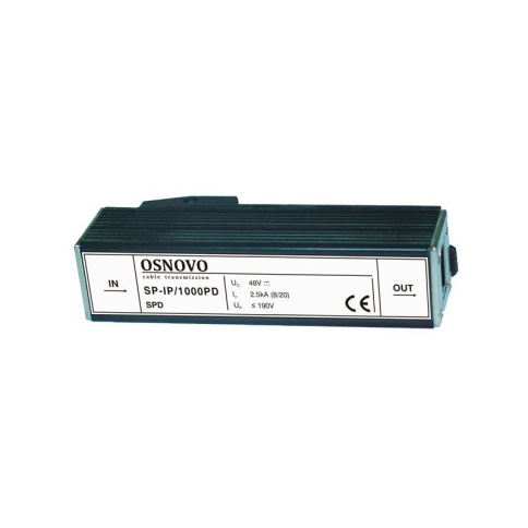 Грозозащита OSNOVO SP-IP/1000PD, с защитой линий РоЕ, монтаж на DIN-рейку фото 1