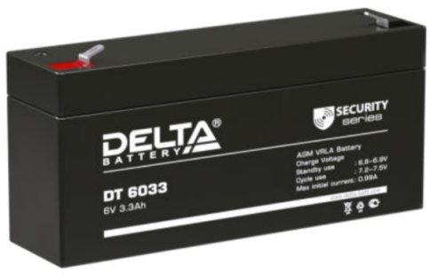 АКБ Delta DT 6033 (125мм) (6V, 3,3Ah) фото 1