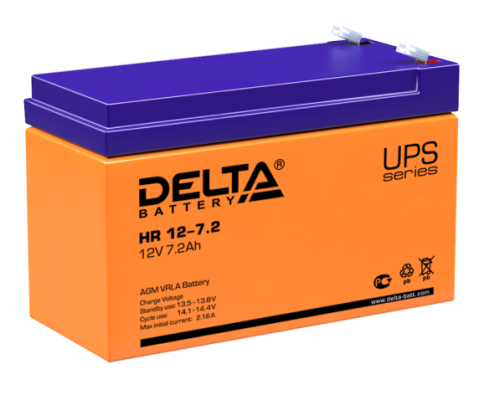 АКБ Delta HR 12-7.2 (12V, 7,2Ah) фото 1