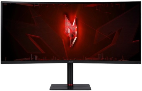 Монитор/ ACER XV345CURV3bmiphuzx 34'', ZeroFrame, Curved 1000R Black, 21:9, VA, 3440x1440, 1 / 0,5ms, 300cd, 180Hz, 1xHDMI(2.0) + 1xDP(1.4) + 1xType-C(65W) + Audio out + USB 2.0x2+USB-B(2up 2down), Speakers 3Wx2, FreeSync Premium, HDR 10, H.Adj. фото 1