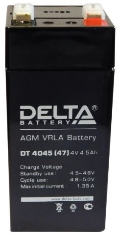 АКБ Delta DT 4045 (47мм) (4V, 4,5Ah) фото 1