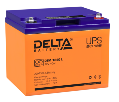 АКБ Delta DTM 1240 L (12V, 40Ah) фото 1