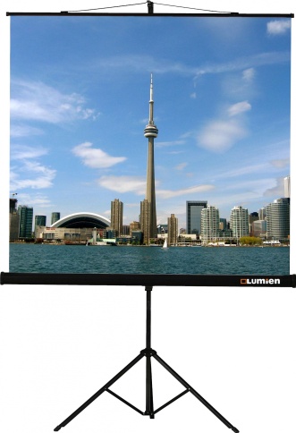 Экран на треноге Lumien 127x127см Eco View LEV-100104 1:1 напольный рулонный фото 1