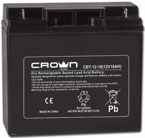 Аккумулятор Crown CBT-12-18 фото 1