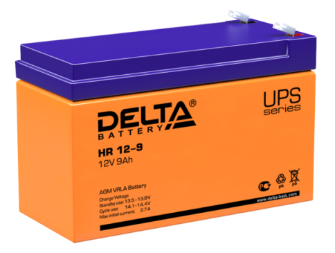 АКБ Delta HR 12-9 (12V, 9Ah) фото 1