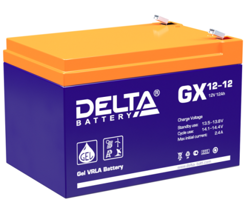 АКБ Delta GX 12-12 (12V, 12Ah) фото 1
