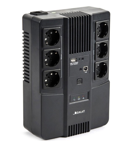 Источник бесперебойного питания SKAT-UPS 800-AI-IN-1x9 фото 1
