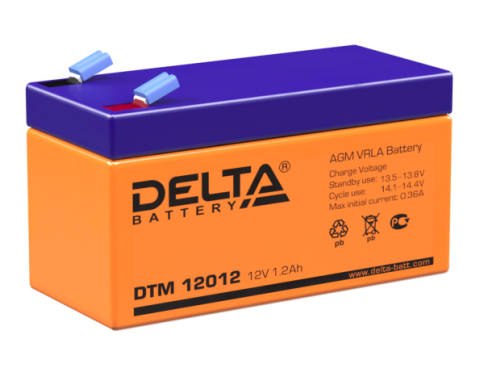 АКБ Delta DTM 12012 (12V, 1,2Ah) фото 1