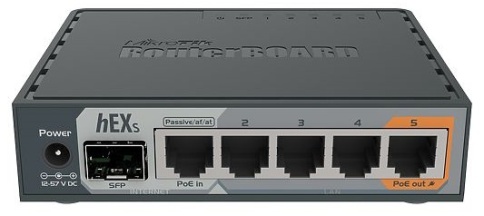 Маршрутизатор/ hEX S 5x Gigabit Ethernet, SFP, Dual Core 880MHz CPU, 256MB RAM, USB, microSD, RouterOS L4, IPsec hardware encryption support and The Dude server package фото 1