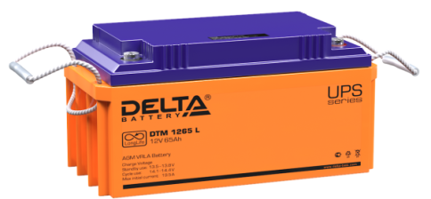 АКБ Delta DTM 1265 L (12V, 65Ah) фото 1