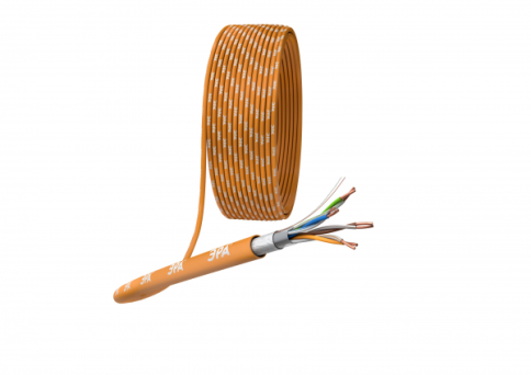 Кабель информационный F/UTP категория 5е 4x2x24AWG(0,50мм) 305м (медь) нг(А)-HF solid оранжевый ЭРА фото 1