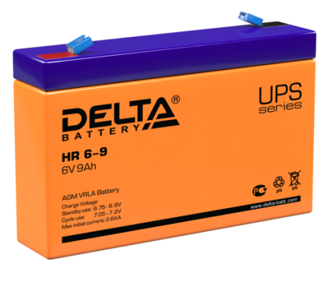 АКБ Delta HR 6-9 (6V, 8,8Ah) фото 1